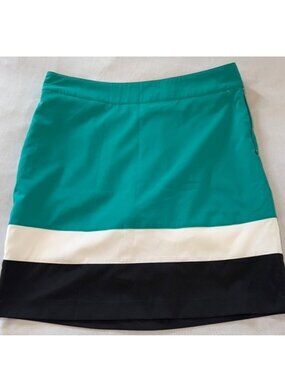 Abacus Golf Skort Women’s Size 38/8 Teal White Black Pickleball Tennis Athletic